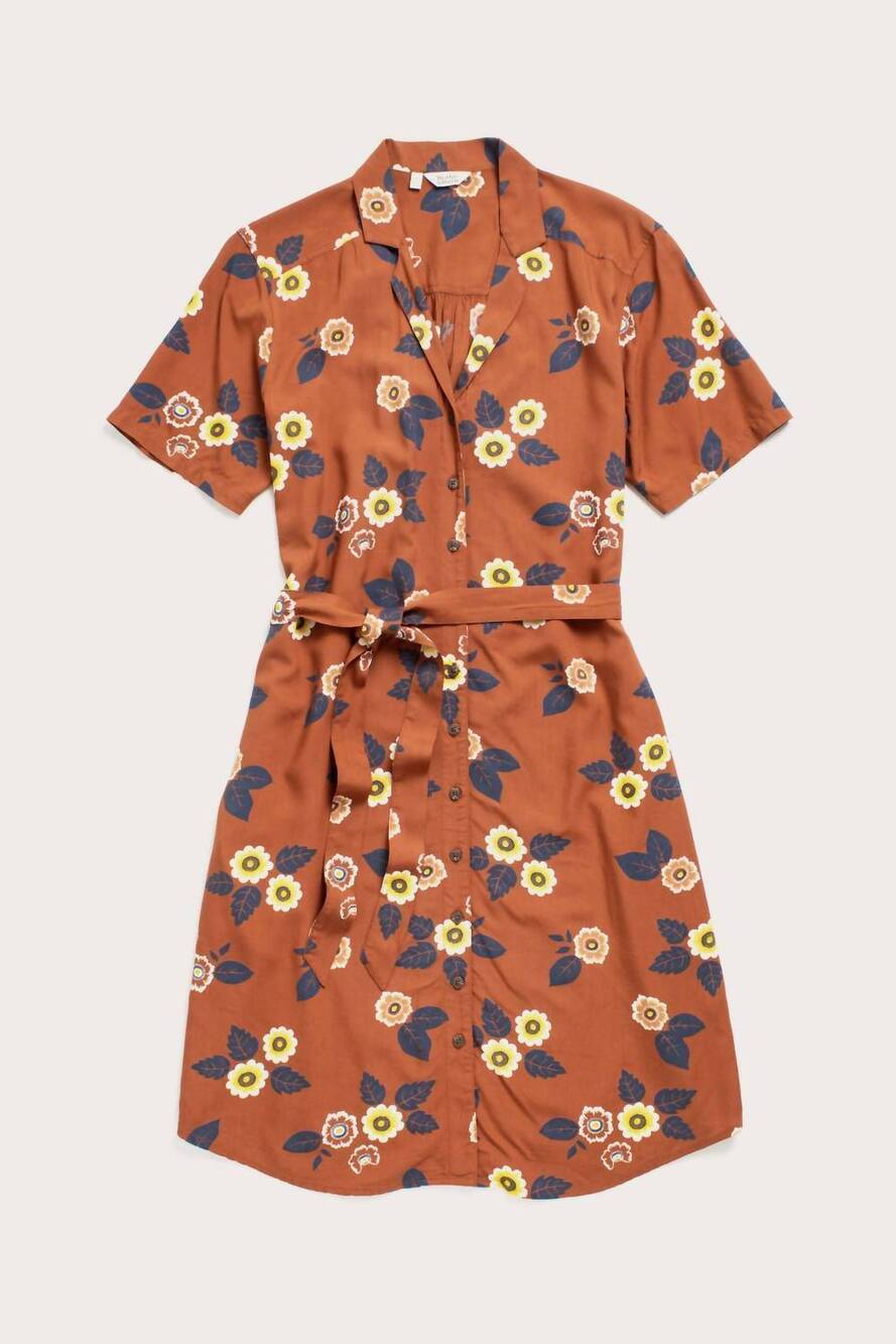 NEW BRIDGE & BURN women's sofia shirt dress in rose floral